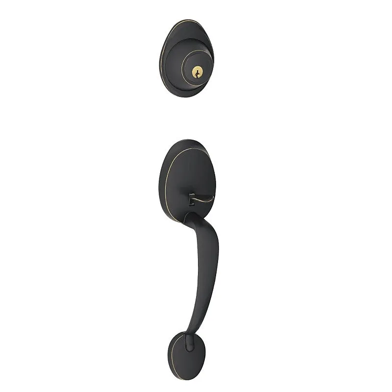 Schlage Barcelona J Series JH58 BAR 622 Combination Lockset, Mechanical Lock, Grip Only Handle, Matte Black, 3 Grade