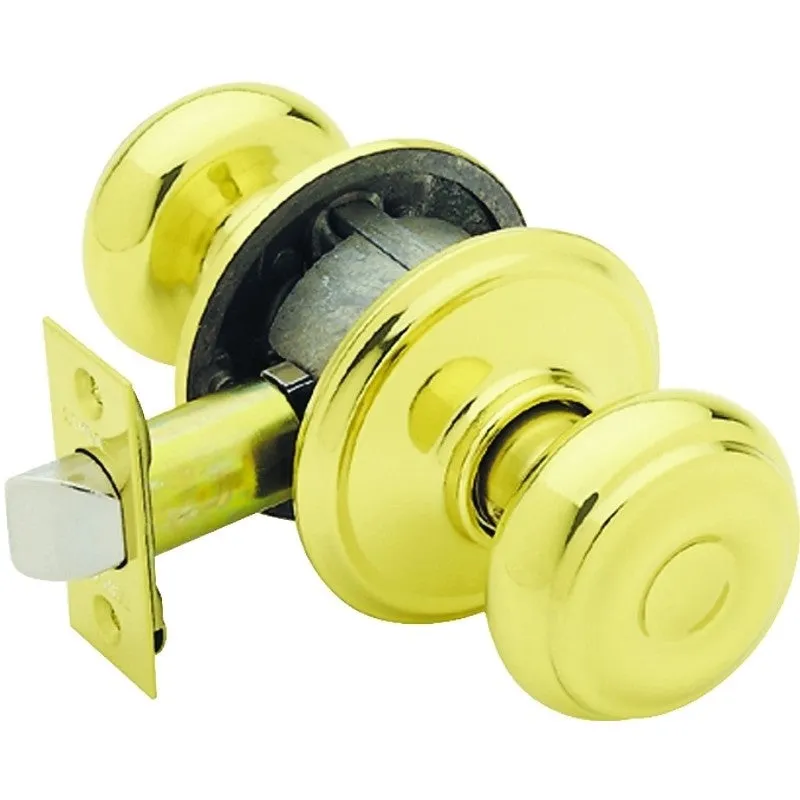 Schlage F Series F10 GEO 605 Passage Knob, Georgian, Round, 2-3/4 in Dimensions, Metal, 1 x 2-1/4 in Faceplate