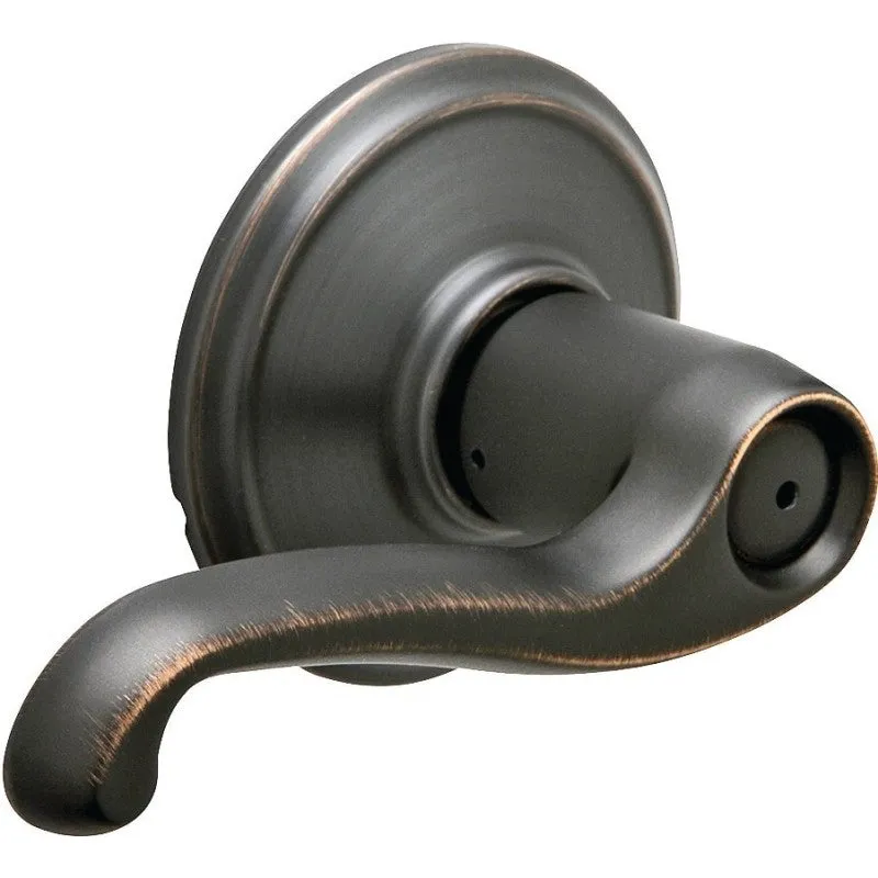 Schlage F Series F40V FLA 716 Privacy Lever, Mechanical Lock, Metal, Residential, 2 Grade