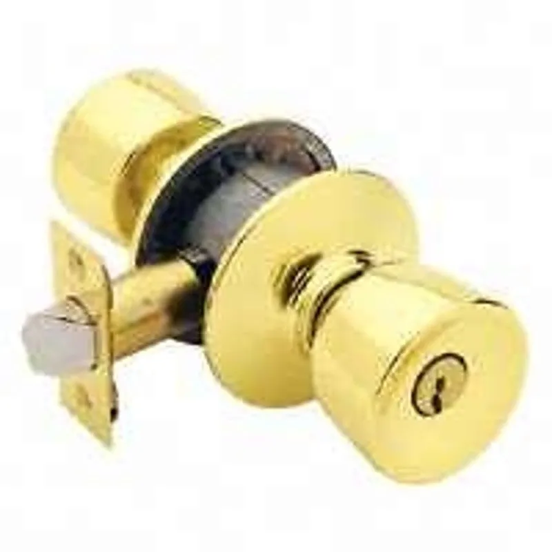 Schlage F Series F51A BEL605KA4 Entry Knob, Bell, Knob Handle, Bright Brass, Metal, C Keyway, 2-3/4 in Dimensions (Pack of 4)