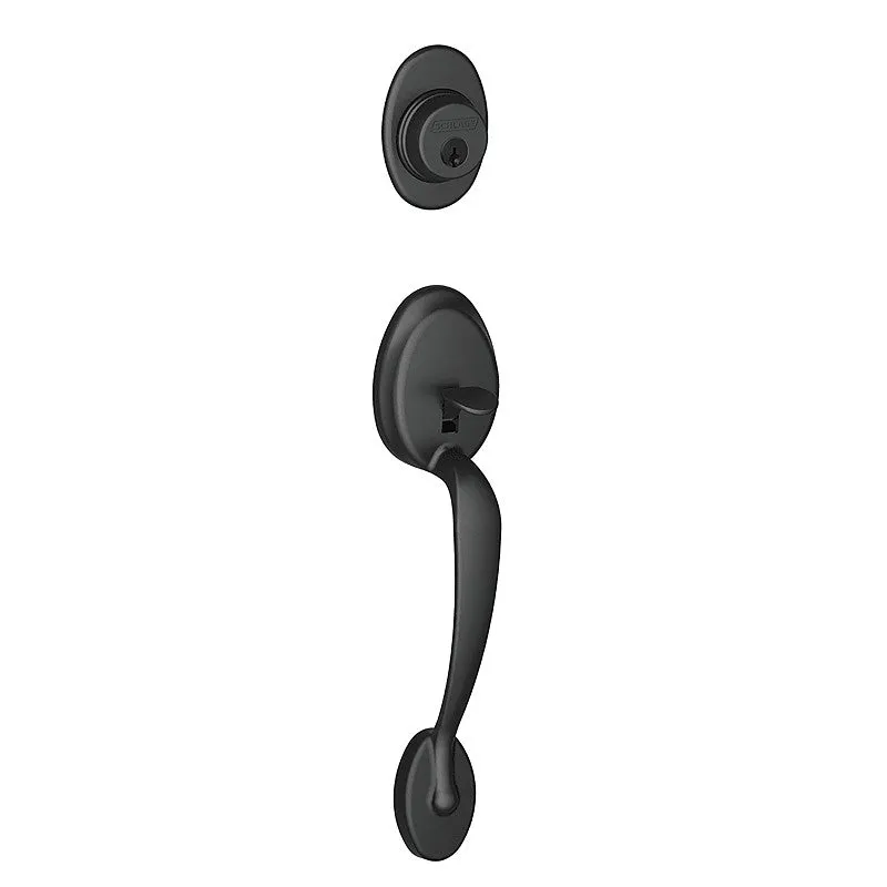 Schlage F Series F58 PLY 622 Combination Lockset, Mechanical Lock, Grip Only Handle, Matte Black, 1 Grade, Metal