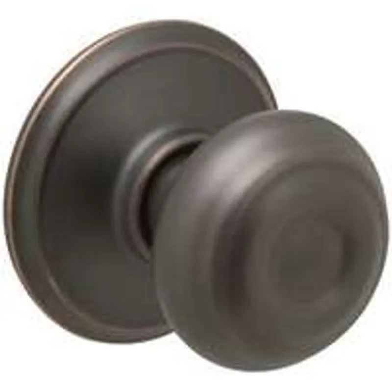 Schlage F170VGEO716 Dummy Knob, Knob Handle, Round Design, Includes: Mounting Hardware, Aged Bronze, Residential, Metal