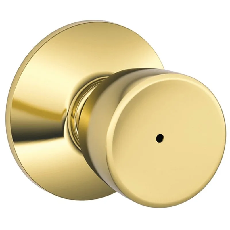 Schlage F40 BEL 605 Privacy Lockset, 2 in Dia Knob, 2.38 in L x 2.75 in W x 2.75 in H Dimensions, Tulip Design, Metal