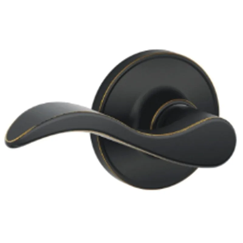 Schlage J Series J10SEV716 Passage Lever, Mechanical Lock, Aged Bronze, 7/8 in Housing Dia, Metal, Residential, 3 Grade