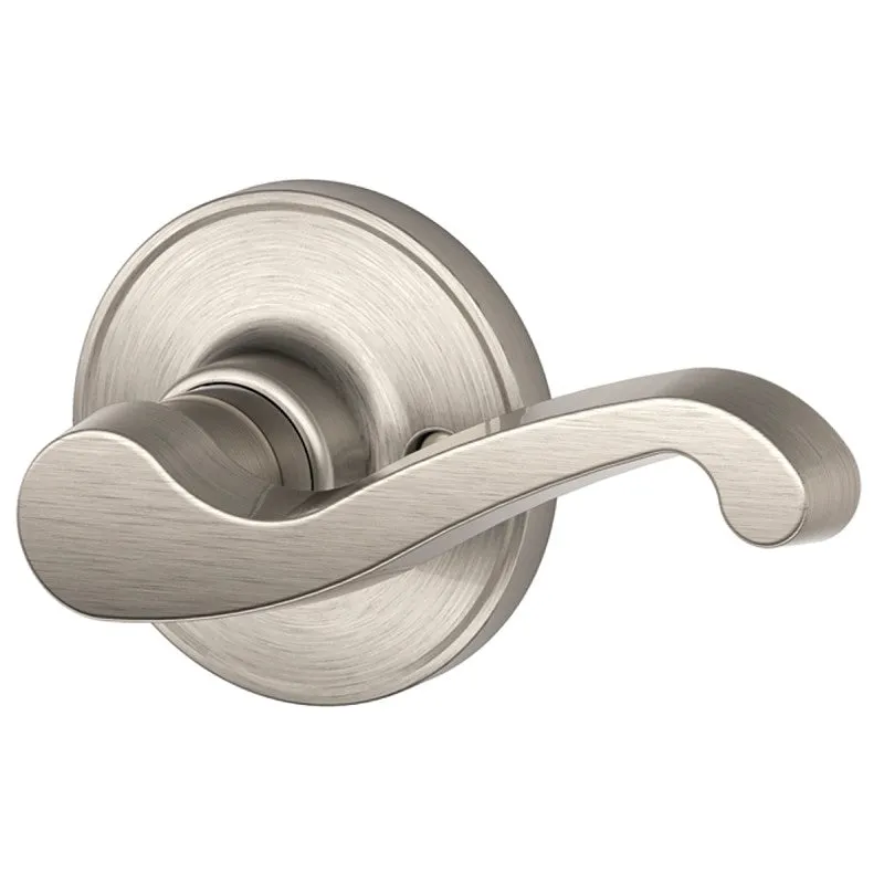Schlage J Series J170LAS619RH Right Hand Dummy Lever, Mechanical Lock, Satin Nickel, Right Hand, Metal, Residential