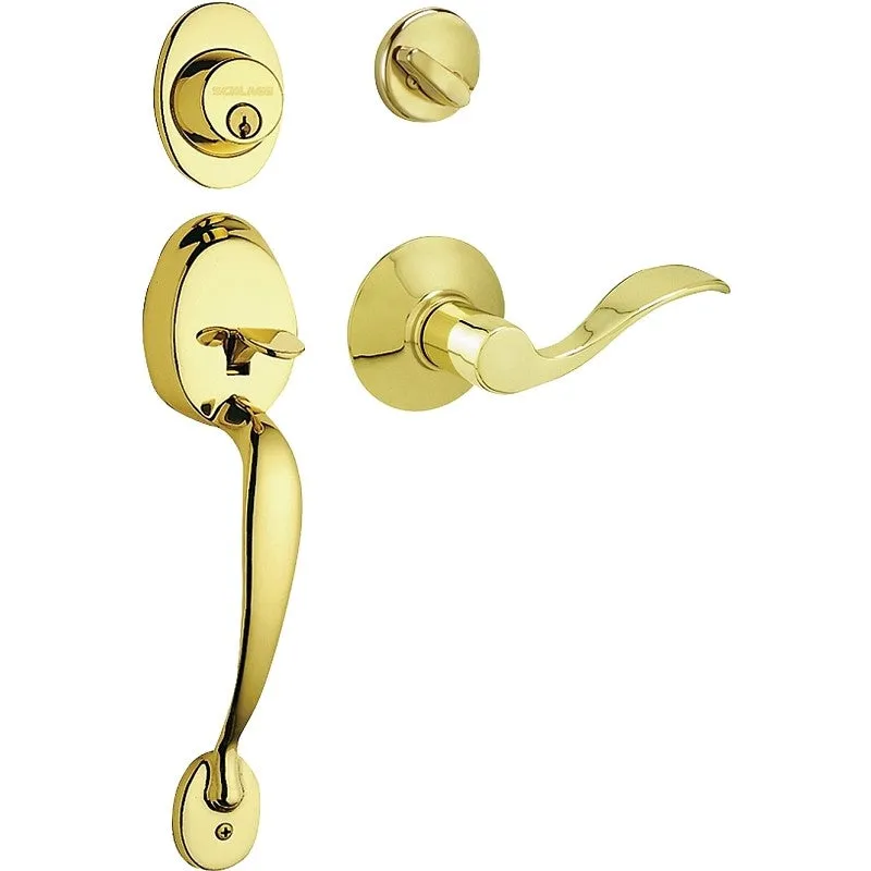 Schlage Plymouth Series F60V PLY/ACC 505 Combination Lockset, Mechanical Lock, Lever Handle, Wave Design
