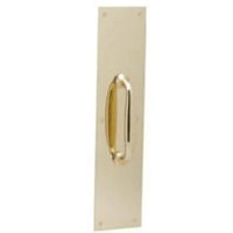Schlage SC8400 Series SC8311-5B33.5X15G Pull Plate, 3-1/2 in W, 15 in H, Brass, Brass