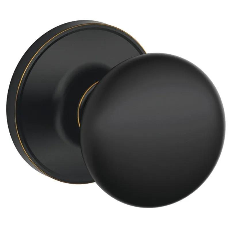 Schlage Stratus Series J10 STR 716 Passage Knob, Metal, Aged Bronze, 2-3/8, 2-3/4 in Backset, 1-5/8 x 2-3/4 in Strike