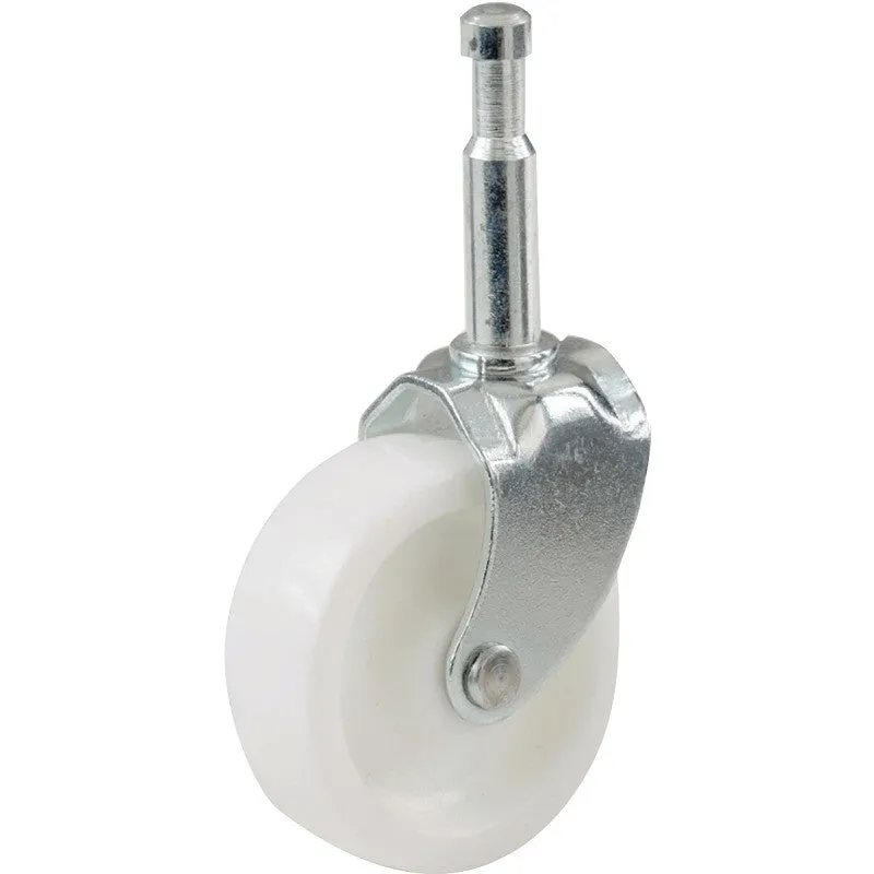 Shepherd Hardware 9040 Swivel Caster, Stem Mounting, 4.56 in W x 2.19 in D x 6.56 in H Dimensions, 2 in Dia Wheel, White (Pack of 6)