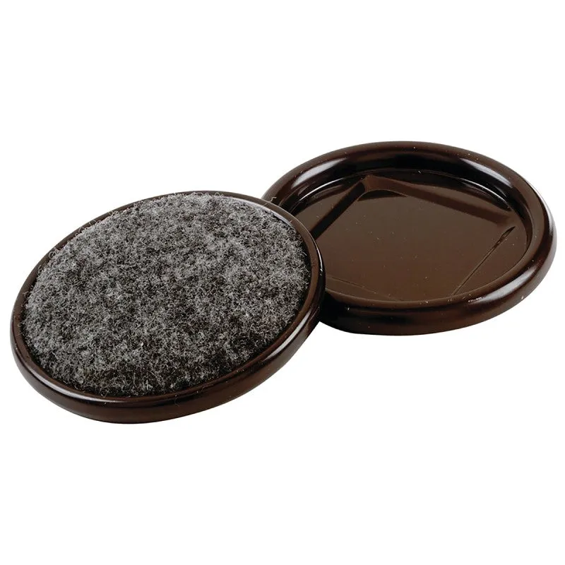 Shepherd Hardware 9092 Caster Cup, Round, 2-1/2 in Dimensions, Brown, 4/PK (Pack of 6)