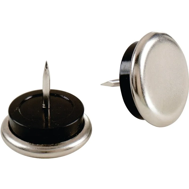 Shepherd Hardware 9100 Furniture Glide, Round, 1 in Dia Dimensions, Nickel, Silver, 4/PK (Pack of 6)
