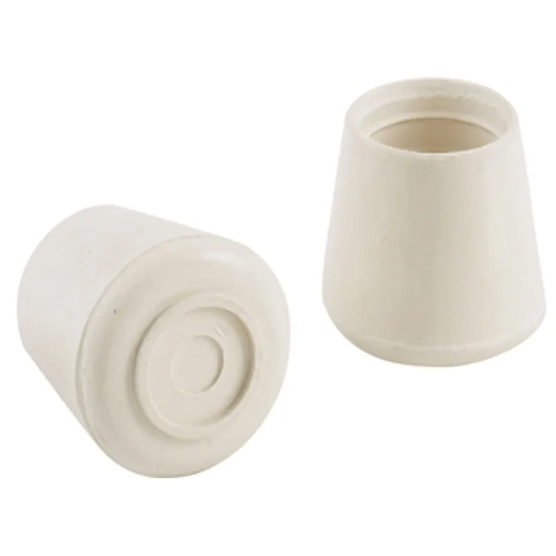 Shepherd Hardware 9121 Furniture Leg Tip, Round, Rubber, Off-White, 1 in Dia (Pack of 6)