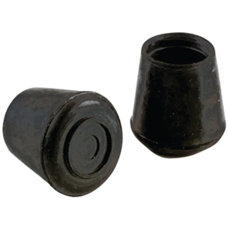 Shepherd Hardware 9126 Furniture Leg Tip, Round, Rubber, Black, 3/4 in Dia (Pack of 6)