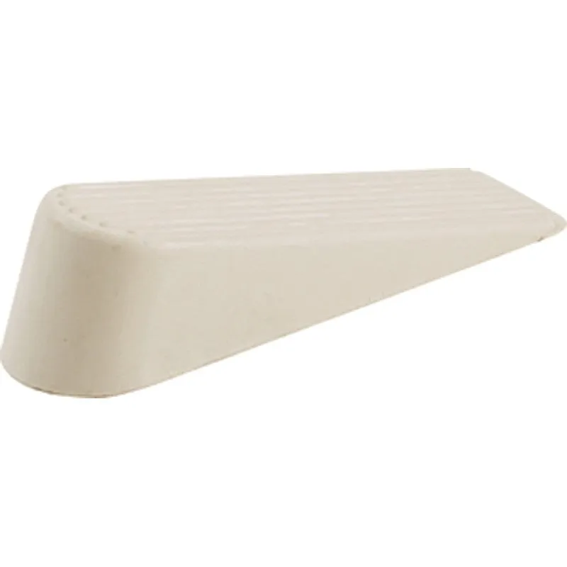 Shepherd Hardware 9162 Wedge Door Stop, Almond, Rubber, 2/PK (Pack of 6)