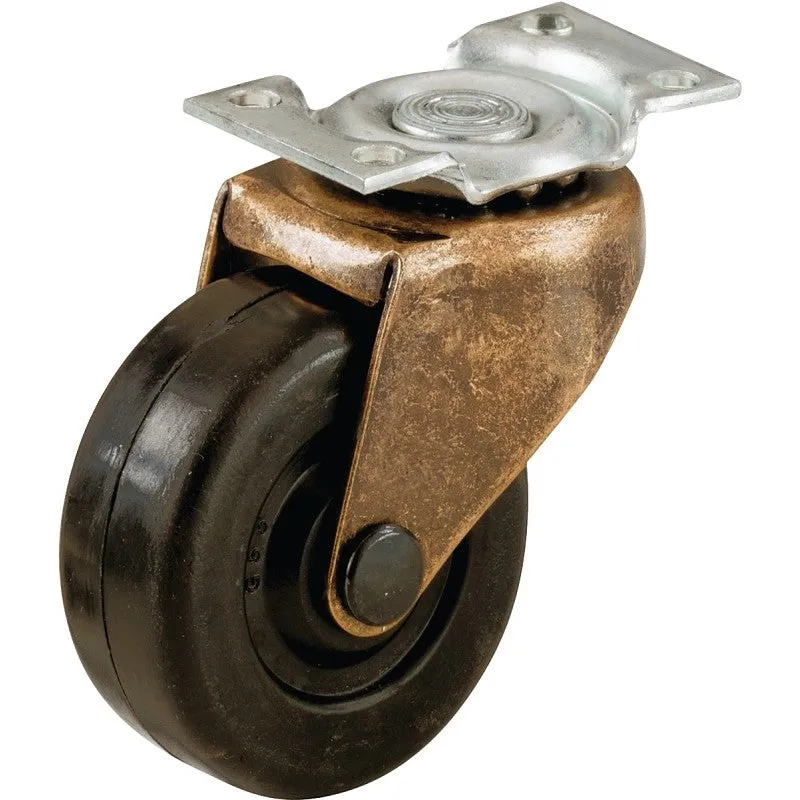 Shepherd Hardware 9348 Swivel Caster, 1-1/8 x 2 in Plate, 1.5 in L x 4.6 in W x 6.6 in H Dimensions, 1-5/8 in Dia Wheel
