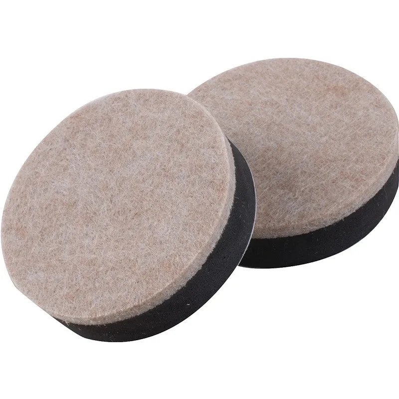 Shepherd Hardware 9408 Slider Pad, Felt Cloth, Beige, 2-1/2 in Dia, 1/2 in Thick, Round (Pack of 4)