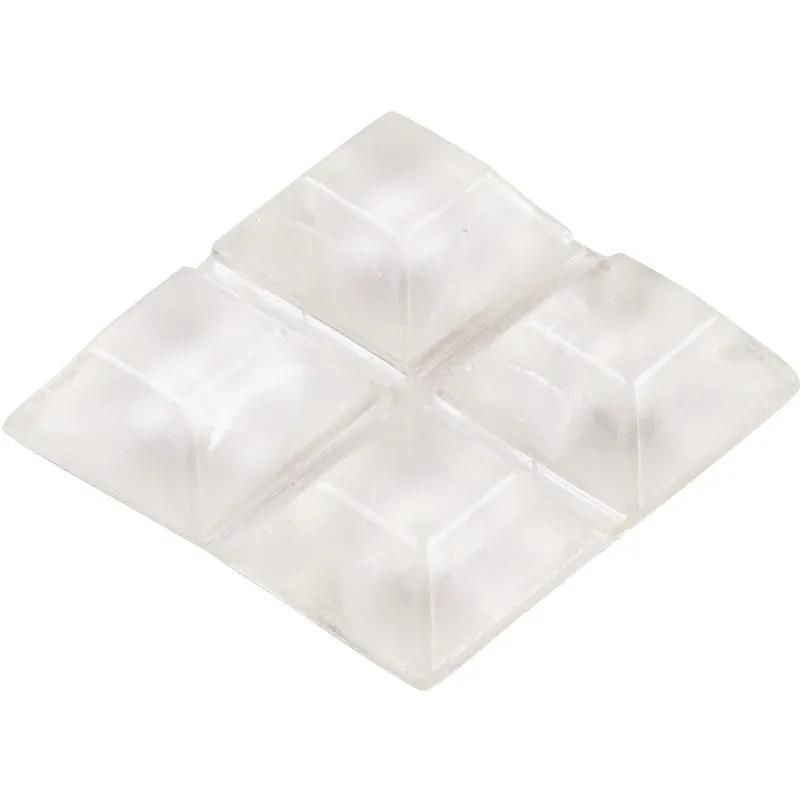 Shepherd Hardware 9565 Surface Guard Bumper Pad, 3/4 in, Square, Vinyl, Clear (Pack of 6)
