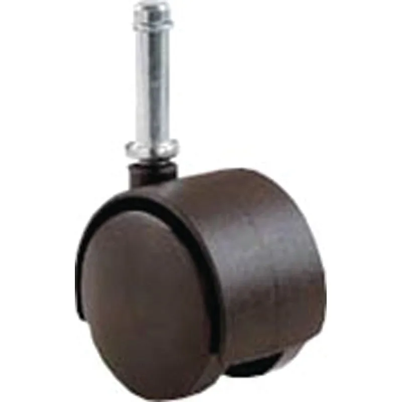 Shepherd Hardware 9673 Swivel Caster, Stem Mounting, 2 in Dia Wheel, Nylon Wheel, Black, 75 lb (Pack of 6)