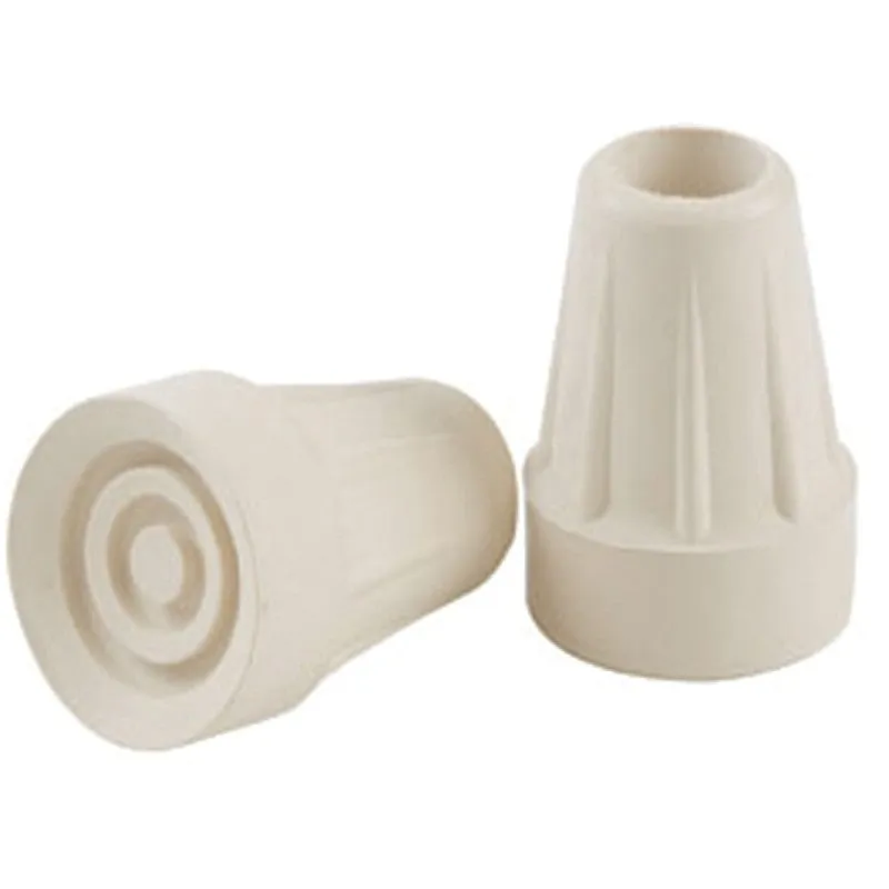 Shepherd Hardware 9742 Crutch Tip, Round, Rubber, Off-White, 7/8 in Dia (Pack of 6)