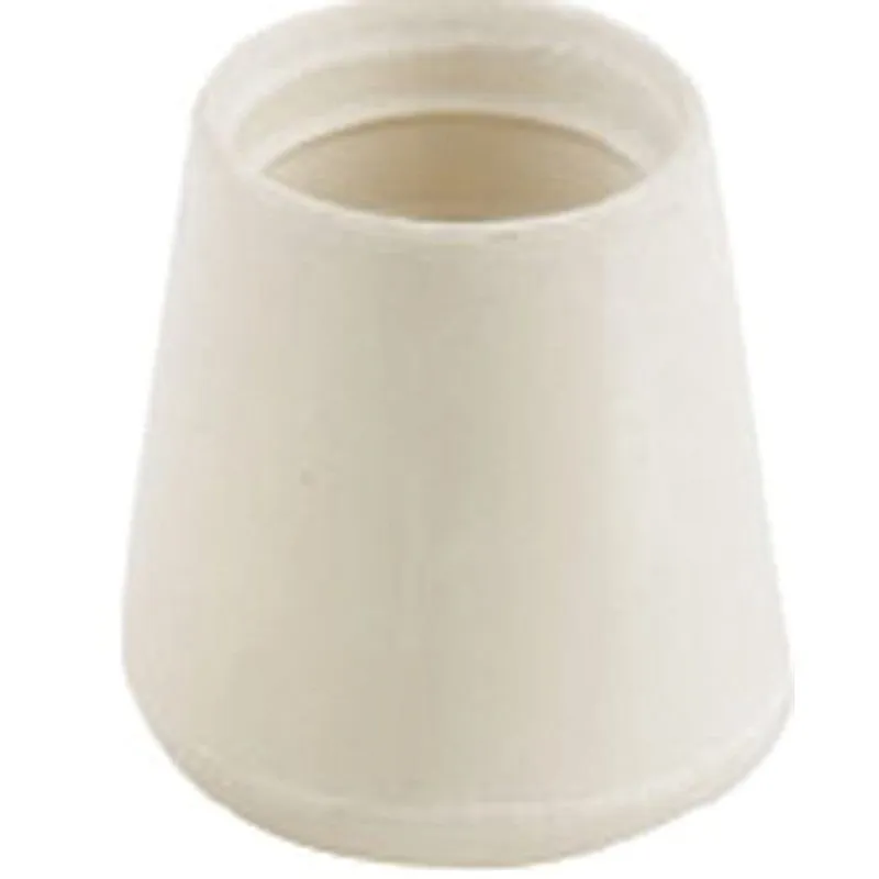 Shepherd Hardware 9743 Furniture Leg Tip, Round, Rubber, Off-White, 1-1/4 in Dia (Pack of 24)