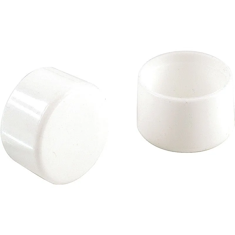 Shepherd Hardware 9744 Furniture Leg Tip, Round, Plastic, White, 1-1/8 in Dia (Pack of 6)
