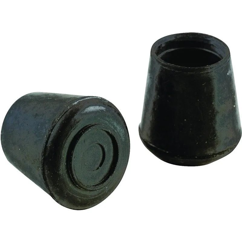 Shepherd Hardware 9763 Furniture Leg Tip, Round, Rubber, 1-1/8 in Dia, Black (Pack of 24)