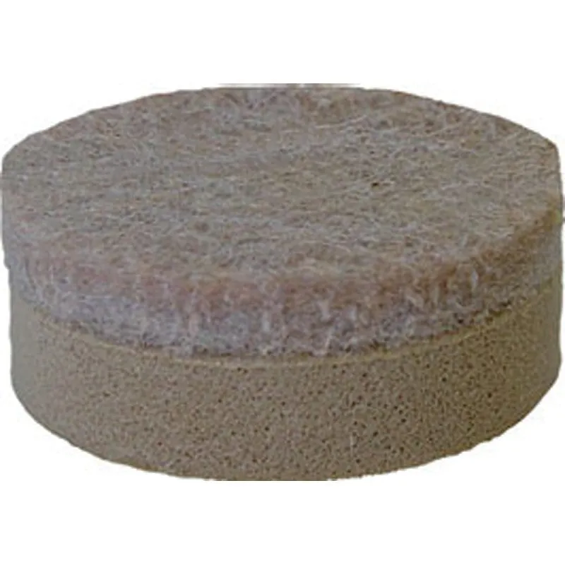 Shepherd Hardware 9915 Furniture Pad, Felt Cloth, Beige, 1 in Dia, 3/8 in Thick, Round (Pack of 6)