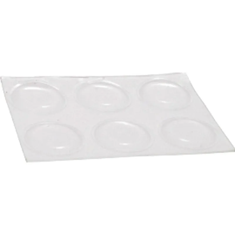 Shepherd Hardware 9965 Surface Guard Bumper Pad, 3/4 in, Round, Vinyl, Clear (Pack of 12)