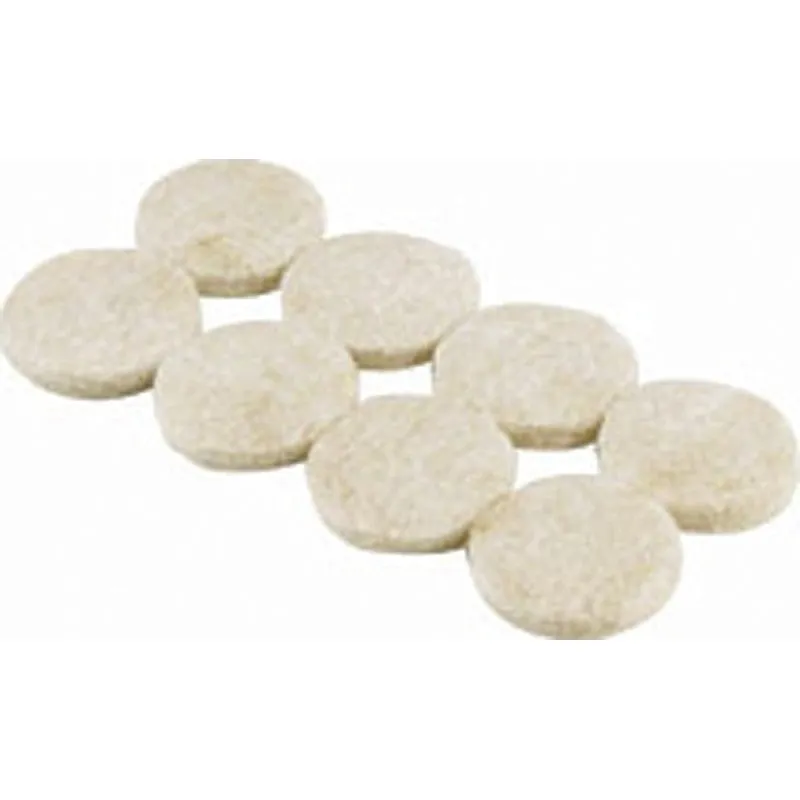 Shepherd Hardware 9976 Protective Pad, Felt Cloth, Beige, 1-1/2 in Dia, Round (Pack of 6)