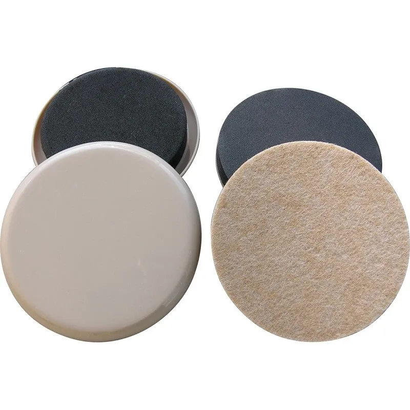 Shepherd Hardware Felt ClothGard Series 3960 Furniture Slide Glide, Felt Cloth, Tan (Pack of 4)
