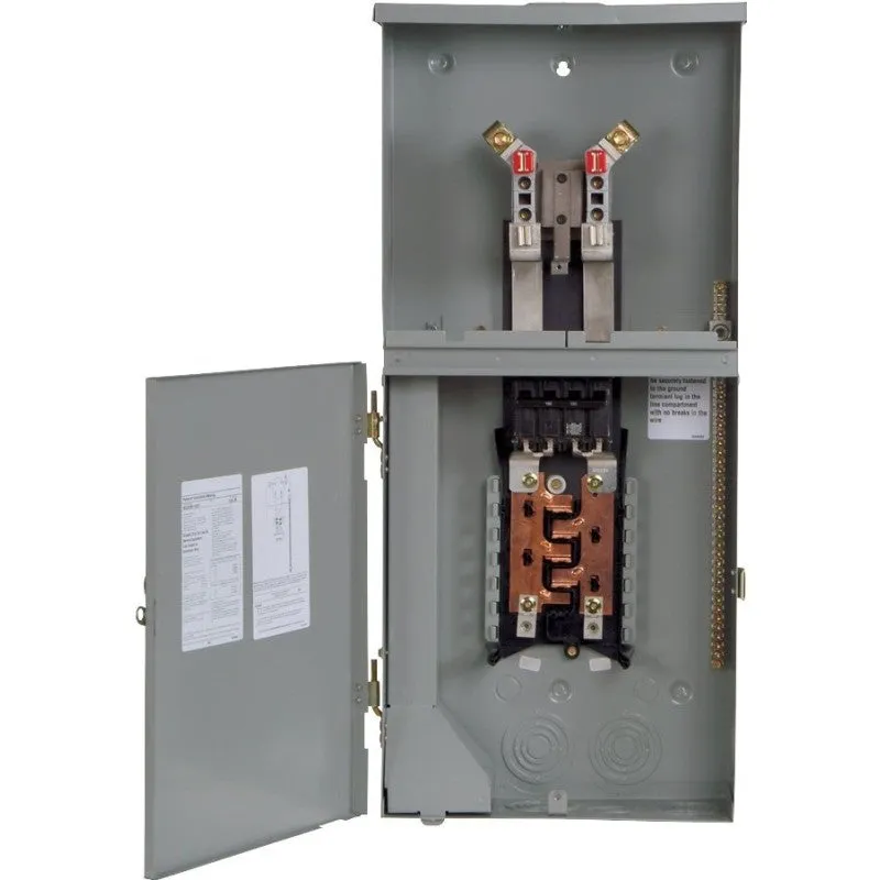 Siemens MC0816B1200RCT Series Meter Combination Load Center, Ringless Cover/Lid, 200 A, 8-Space, 4-Jaw, 16-Circuit