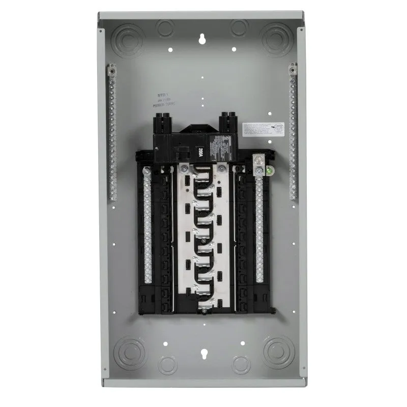 Siemens PN PN2040B1200C Assembled Load Center, 200 A, 20 -Space, 40 -Circuit, Main Breaker, Plug-On Neutral, Gray