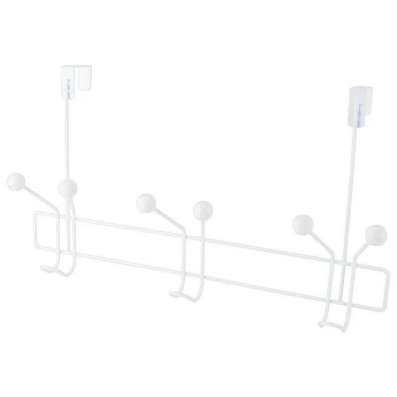 Simple Spaces SS-HG3-50-PE-3L Door Garment Hook, 6 lb, 3-Hook, Steel, Powder Coated, Hanging Mounting