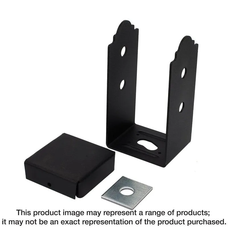Simpson Strong-Tie APB Series APB66 Post Base, 11,450 lb Down DF/SP, 1260 lb Uplift, 6 x 6 in Post, 12 ga, Steel, Black