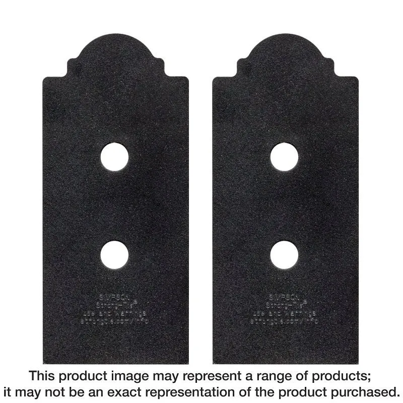 Simpson Strong-Tie APBDSP APB44DSP Decorative Post Base Side Plate, 3 in W, 12 ga Gauge, Steel, Powder-Coated