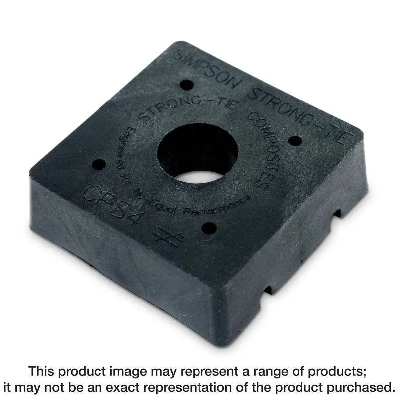 Simpson Strong-Tie CPS CPS4-R Standoff Post Base, 4 x 4 in Post, Composite Plastic, Black (Pack of 10)