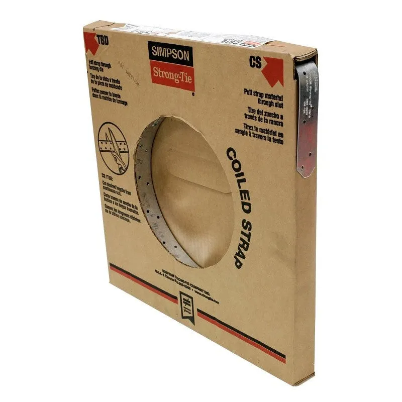 Simpson Strong-Tie CS CS20-R Coiled Strap, 20 ga Gauge, Steel, Galvanized (Pack of 4)