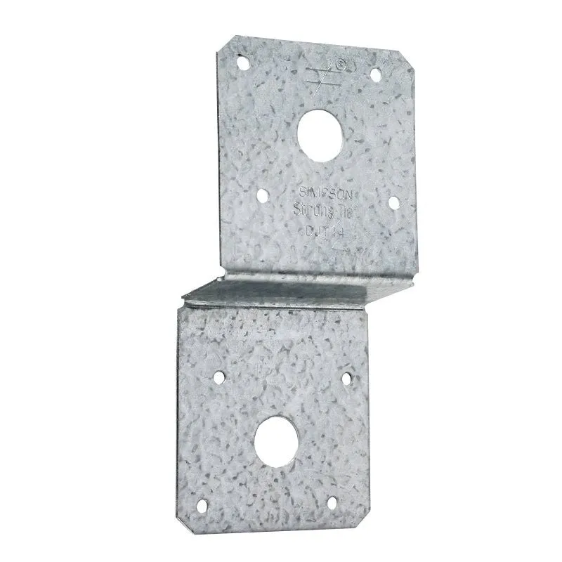 Simpson Strong-Tie DJT DJT14Z Deck Joist Tie, 3 in W, Steel, ZMAX, Fastening Method: Bolt, Nail (Pack of 25)