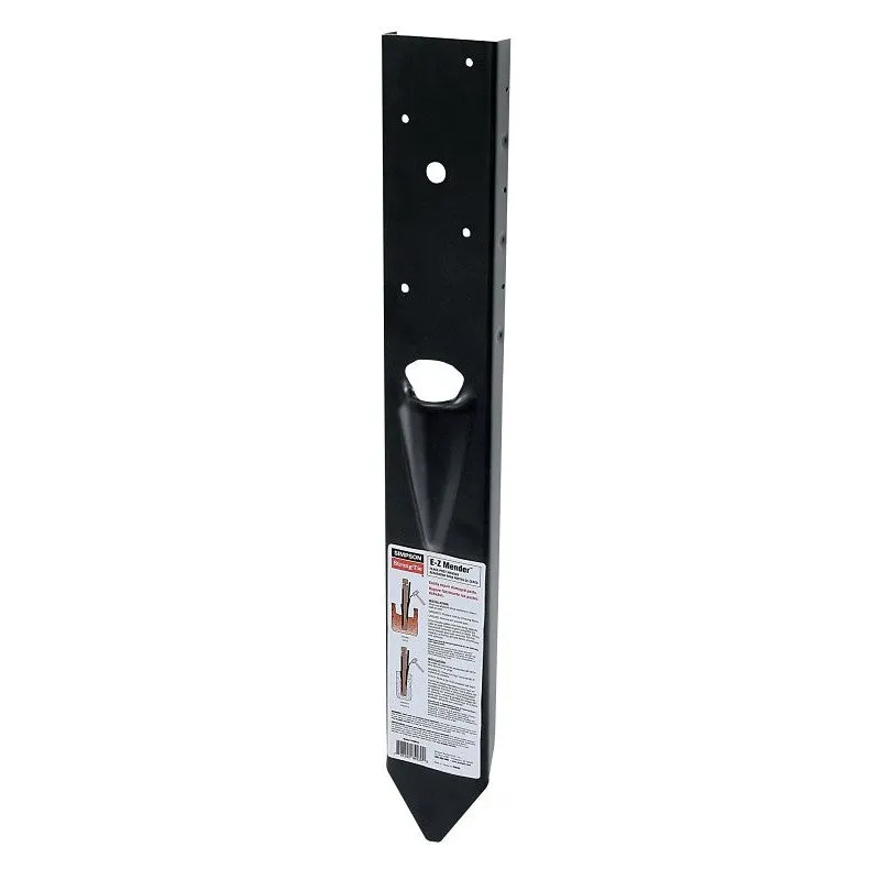 Simpson Strong-Tie E-Z Mender FPBM44E Fence Post Repair Bracket, 12 ga Gauge, Steel, Powder-Coated, Screw Mounting (Pack of 6)