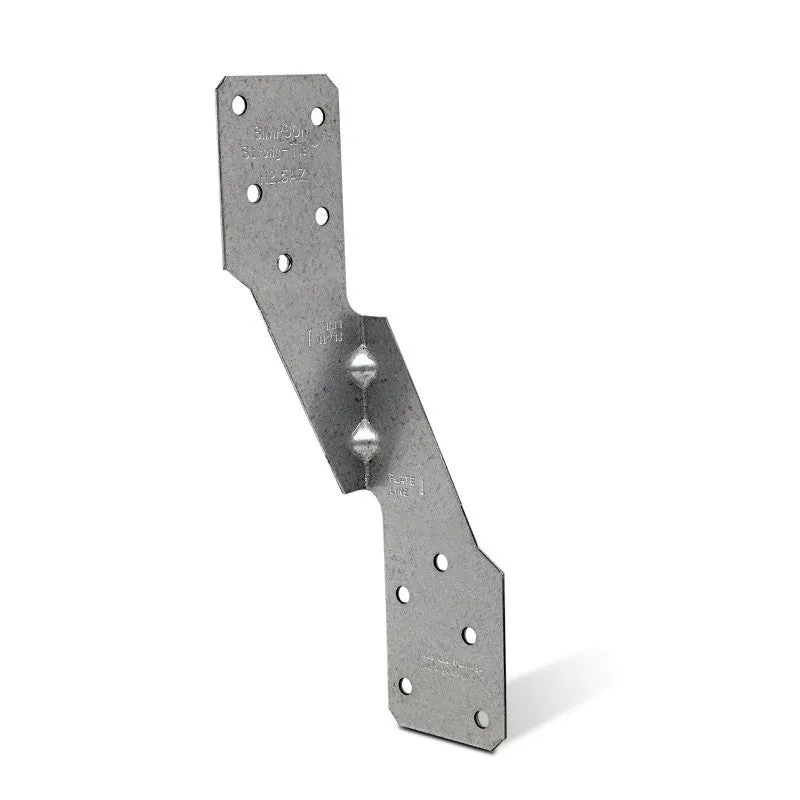 Simpson Strong-Tie H2.5AZ Hurricane Tie, 6 in L, 1-3/8 in W, Steel, ZMAX, Fastening Method: Nail (Pack of 100)
