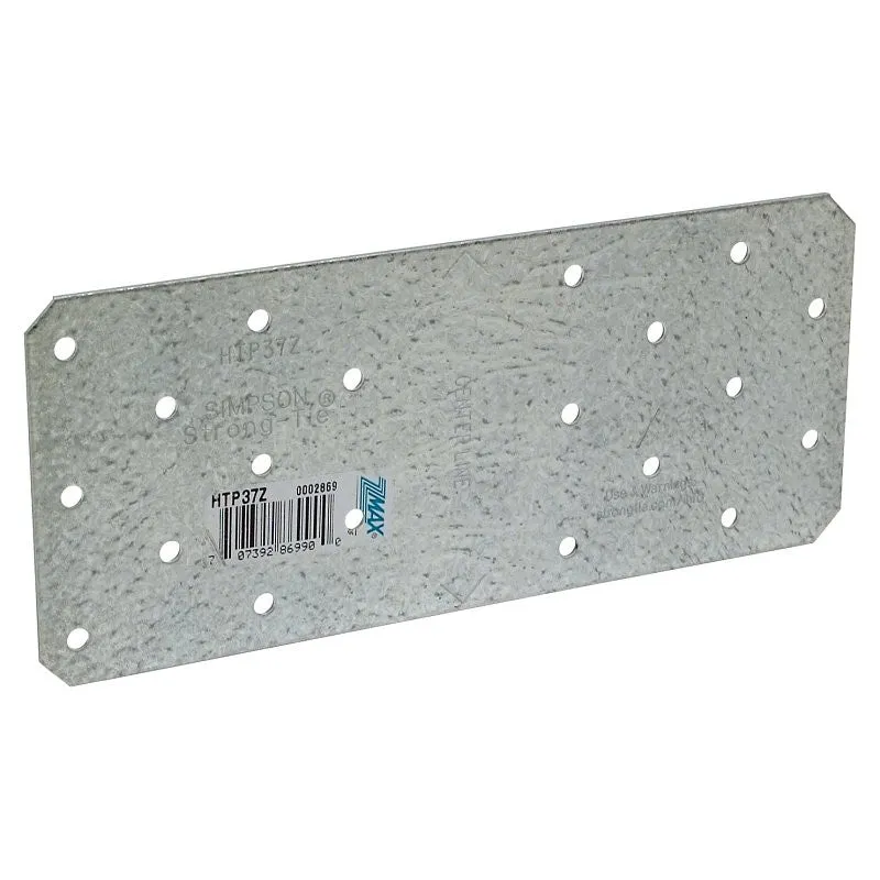 Simpson Strong-Tie HTP HTP37Z Tie Plate, 7 in L, 3 in W, Steel, Galvanized (Pack of 25)