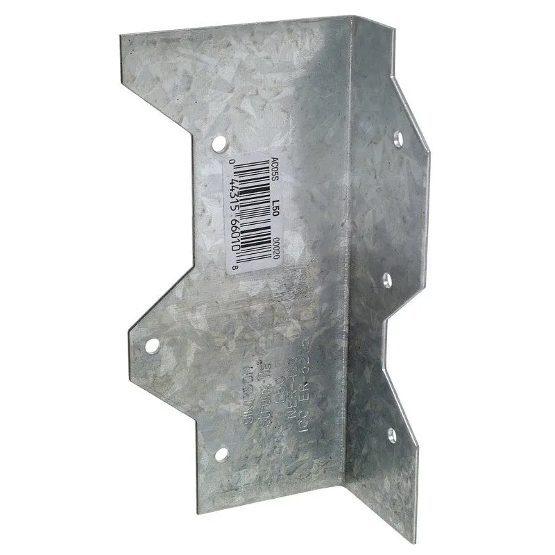 Simpson Strong-Tie L L50 Reinforcing Angle, 5 in H, Steel, Galvanized/Zinc (Pack of 100)