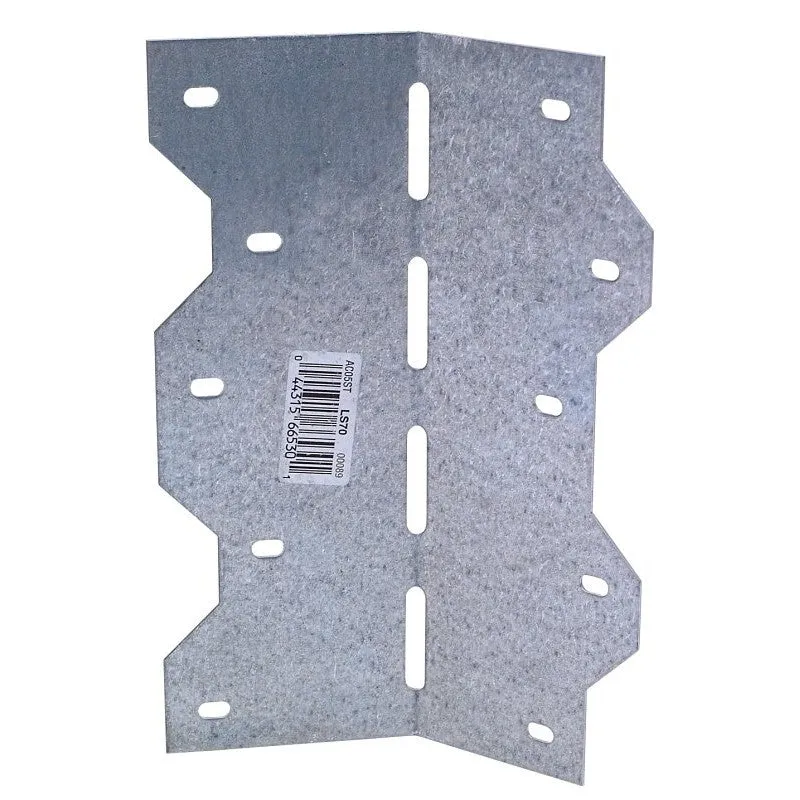 Simpson Strong-Tie LS LS70 Skewable Angle, 6-3/8 in H, Steel, Galvanized/Zinc (Pack of 25)