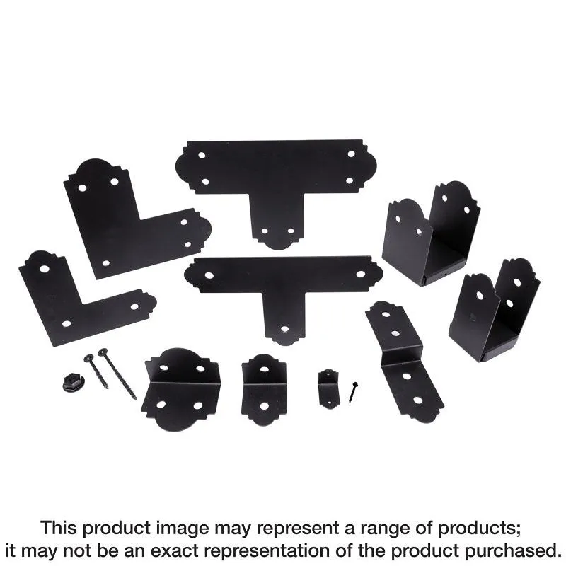 Simpson Strong-Tie Mission APA4 90 deg Angle, 3 in W, 3-1/4 in D, 3 in H, Steel, Black, Powder-Coated (Pack of 12)