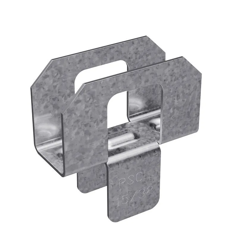 Simpson Strong-Tie PSCL Series PSCL 3/4 Panel Sheathing Clip, 48 Roof Span, 20 ga Thick Material, Steel, Galvanized