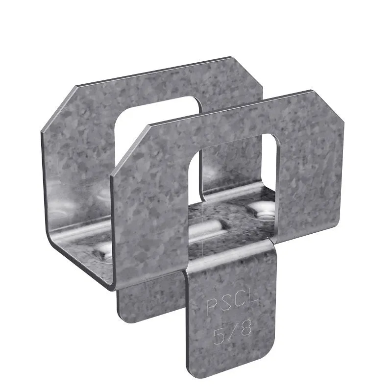 Simpson Strong-Tie PSCL Series PSCL 5/8-R50 Panel Sheathing Clip, 40 Roof Span, 20 ga Thick Material, Steel, Galvanized