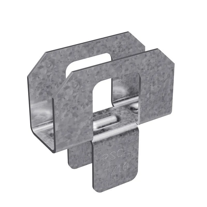 Simpson Strong-Tie PSCL Series PSCL 7/16 Panel Sheathing Clip, 24 Roof Span, 20 ga Thick Material, Galvanized, 250/PK