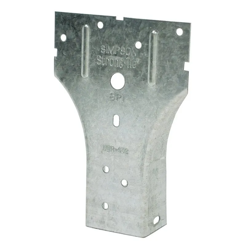 Simpson Strong-Tie SP1 Stud Plate Tie, 5-1/16 in L x 3-1/2 in W Dimensions, 20 ga, Steel, Galvanized/Zinc, 1/PK (Pack of 100)
