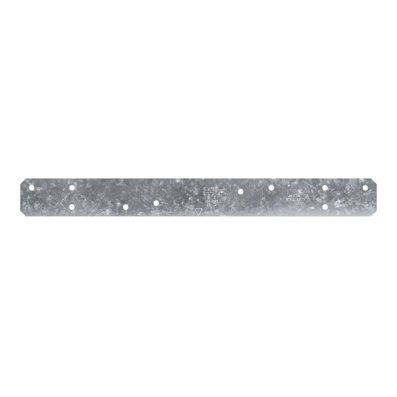 Simpson Strong-Tie ST Series ST18 Strap Tie, 17-3/4 in L x 1-1/4 in W Dimensions, 16 ga, Steel, Galvanized/Zinc, 1/PK (Pack of 100)