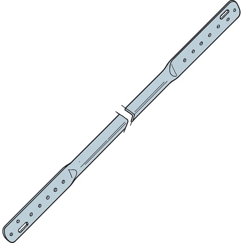 Simpson Strong-Tie TB TB27 Tension Bridging, 27 in L, 1 in W, 2 x 8, 2 x 16 in Post/Joist, Steel, Galvanized (Pack of 50)